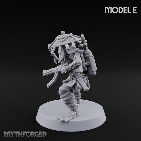 Weird War Amphibious Assaulting Japanese Soldier E Miniature for Dungeons and Dragons, Pathfinder or other TTRPGs