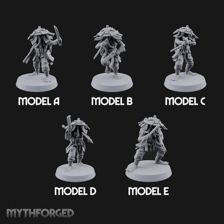 Weird War Amphibious Assaulting Japanese Soldiers Miniature for Dungeons and Dragons, Pathfinder or other TTRPGs