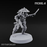 Weird War Amphibious Assaulting Japanese Soldiers Miniature for Dungeons and Dragons, Pathfinder or other TTRPGs