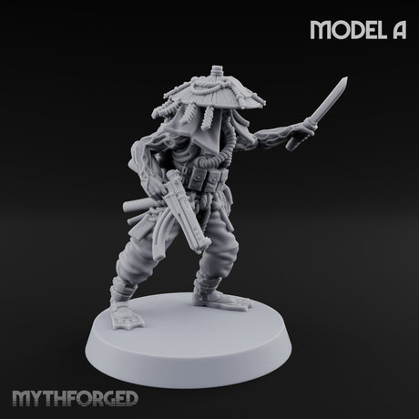 Weird War Amphibious Assaulting Japanese Soldiers Miniature for Dungeons and Dragons, Pathfinder or other TTRPGs