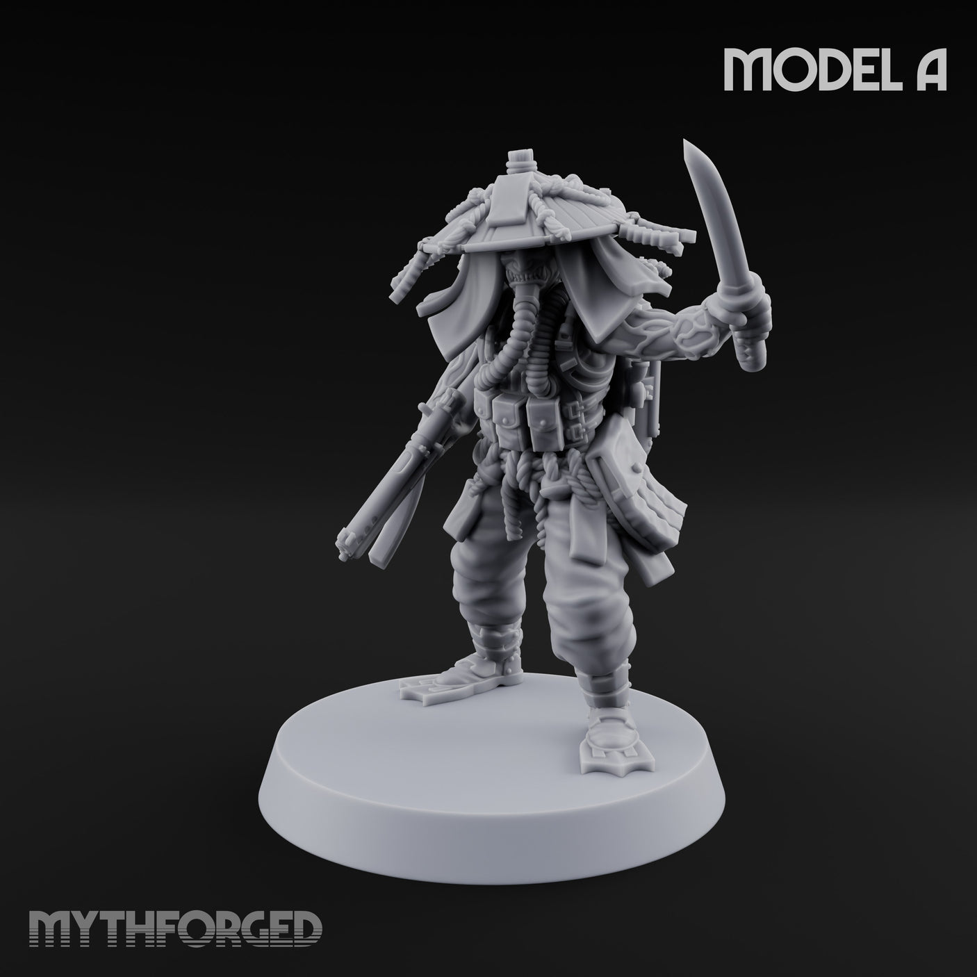 Weird War Amphibious Assaulting Japanese Soldiers Miniature for Dungeons and Dragons, Pathfinder or other TTRPGs