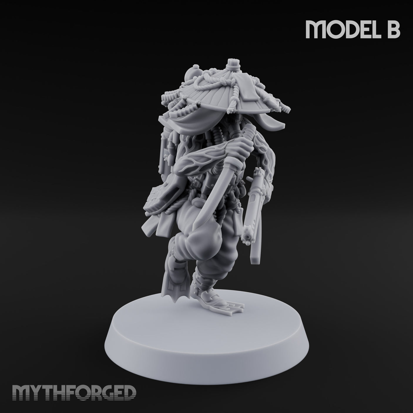 Weird War Amphibious Assaulting Japanese Soldiers Miniature for Dungeons and Dragons, Pathfinder or other TTRPGs