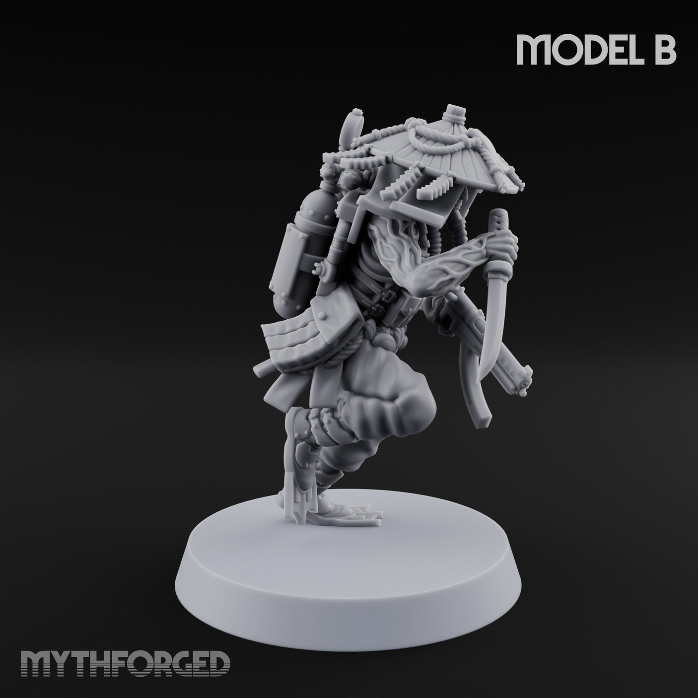 Weird War Amphibious Assaulting Japanese Soldiers Miniature for Dungeons and Dragons, Pathfinder or other TTRPGs