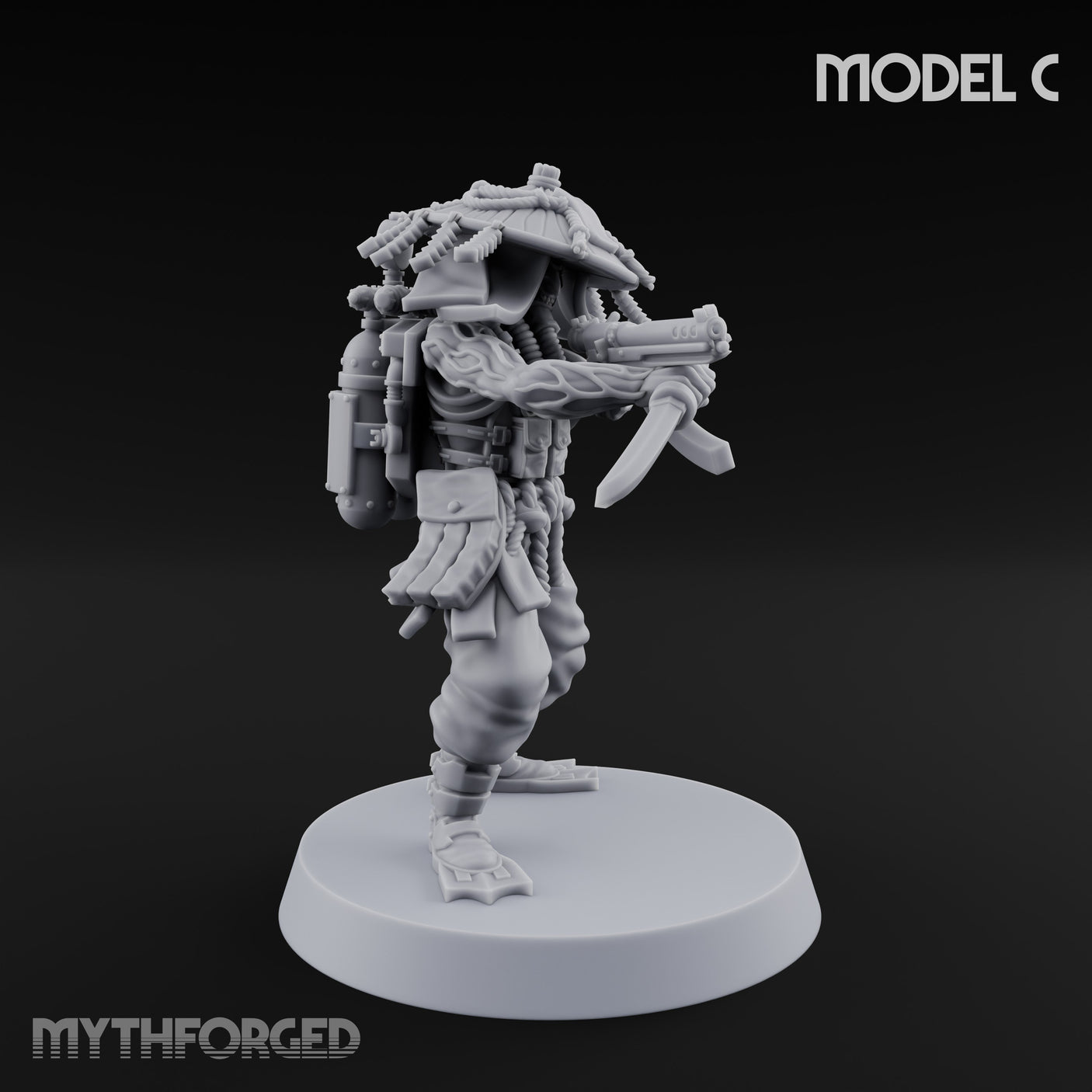 Weird War Amphibious Assaulting Japanese Soldiers Miniature for Dungeons and Dragons, Pathfinder or other TTRPGs