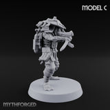 Weird War Amphibious Assaulting Japanese Soldiers Miniature for Dungeons and Dragons, Pathfinder or other TTRPGs