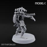 Weird War Amphibious Assaulting Japanese Soldiers Miniature for Dungeons and Dragons, Pathfinder or other TTRPGs