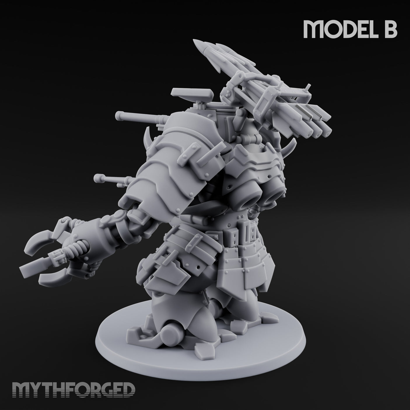 Weird War Claw Stomping Mech Walker B Miniature for Dungeons and Dragons, Pathfinder or other TTRPGs