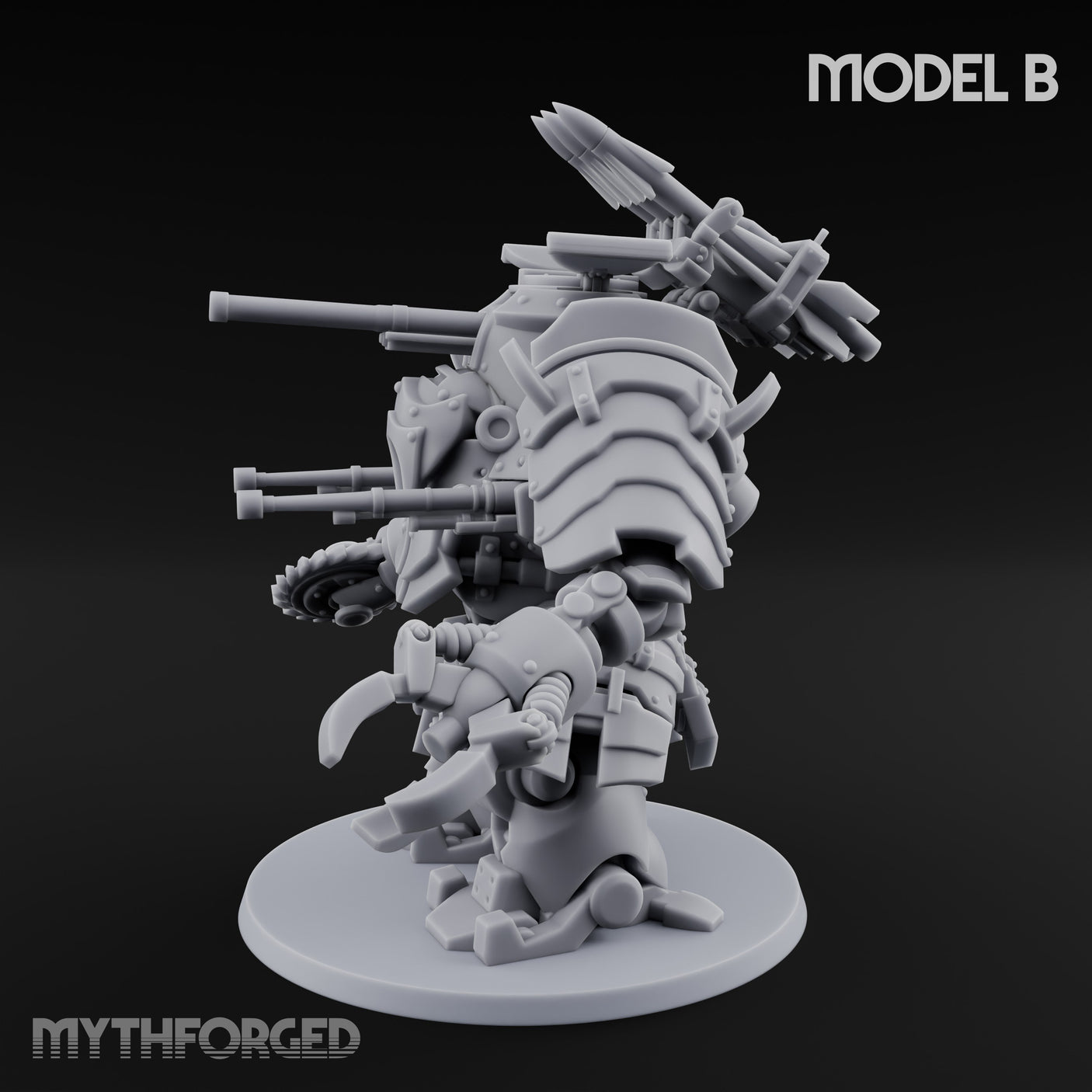 Weird War Claw Stomping Mech Walker B Miniature for Dungeons and Dragons, Pathfinder or other TTRPGs