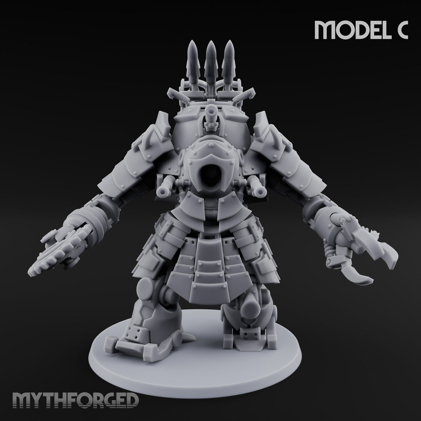 Weird War Claw Stomping Mech Walker C Miniature for Dungeons and Dragons, Pathfinder or other TTRPGs