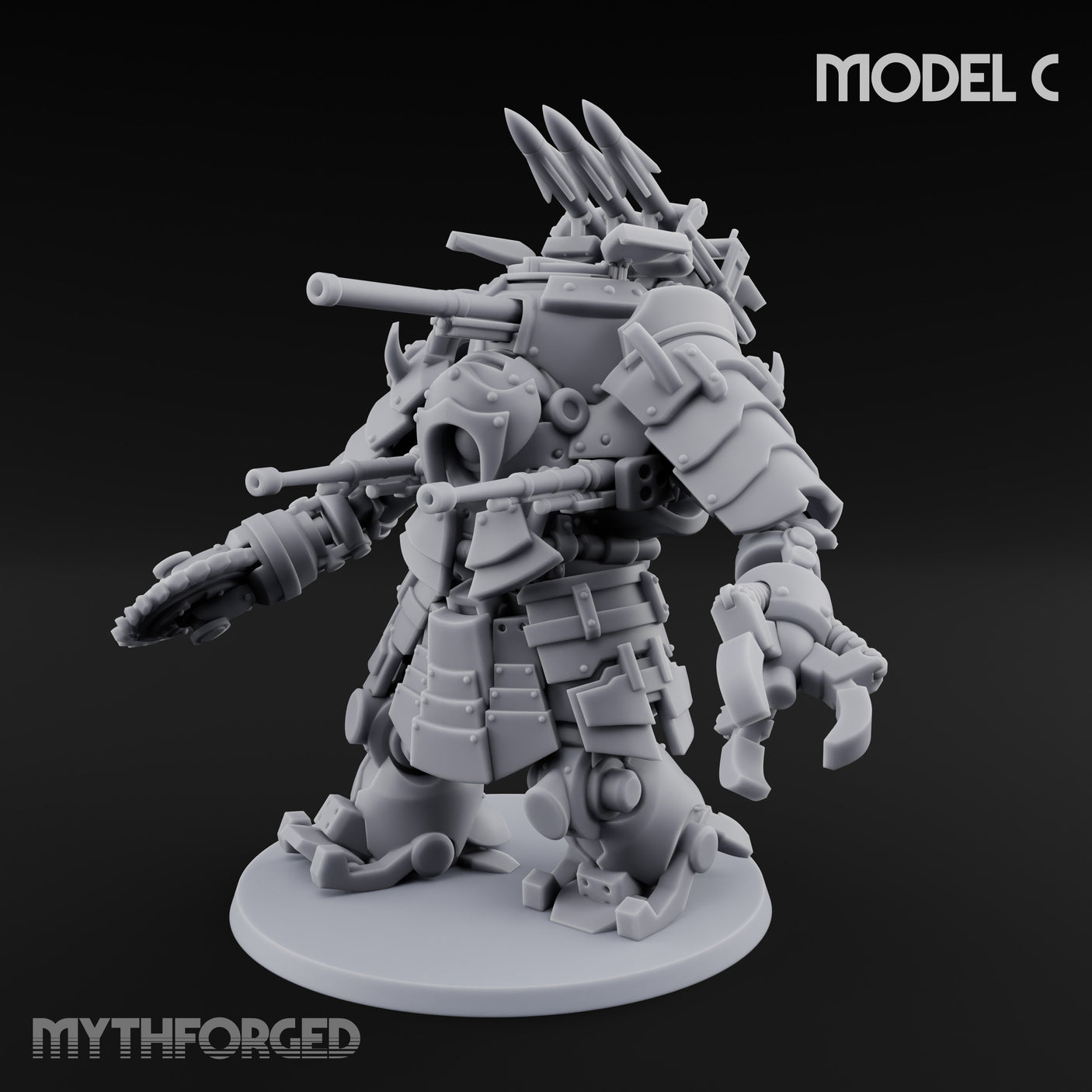 Weird War Claw Stomping Mech Walker C Miniature for Dungeons and Dragons, Pathfinder or other TTRPGs