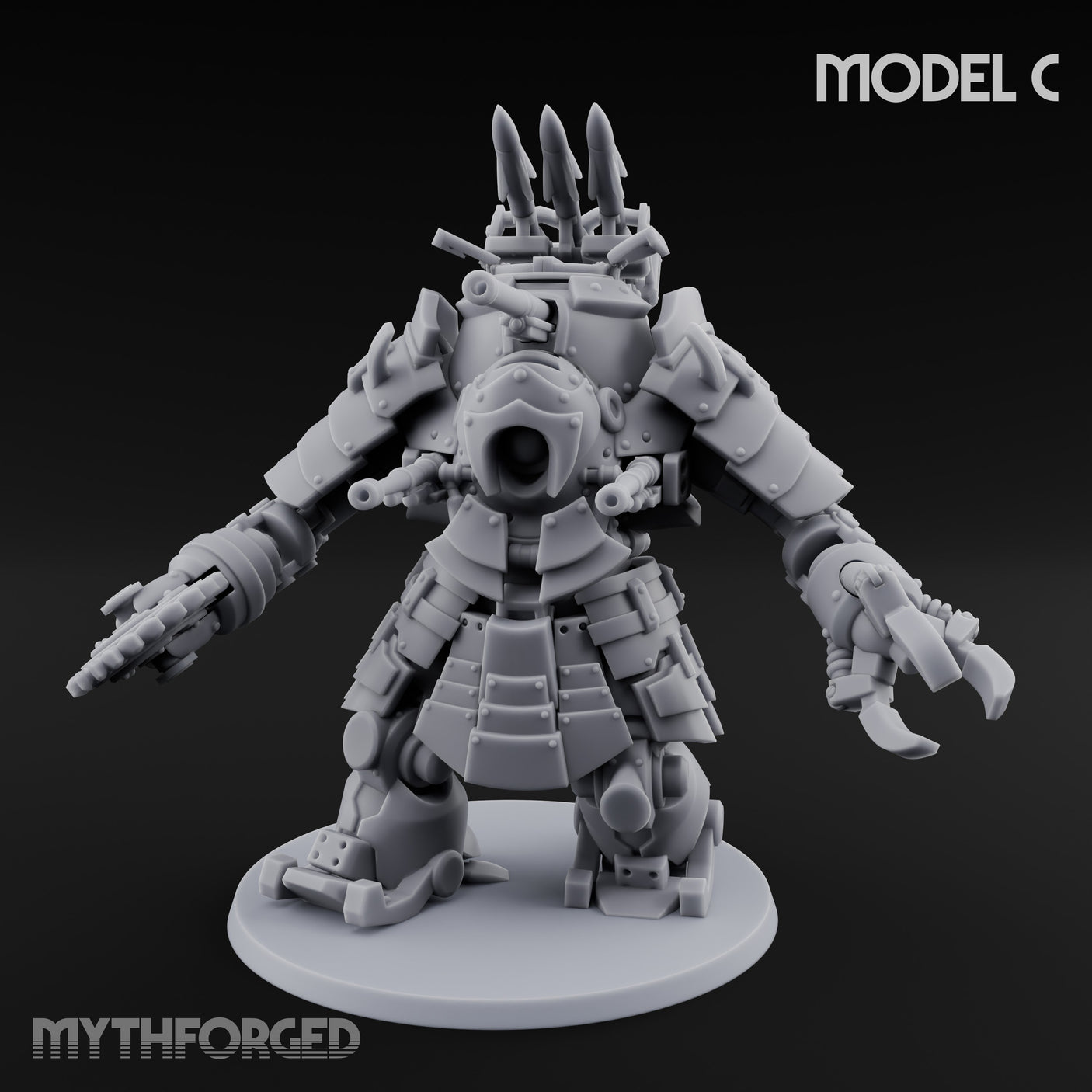 Weird War Claw Stomping Mech Walker C Miniature for Dungeons and Dragons, Pathfinder or other TTRPGs