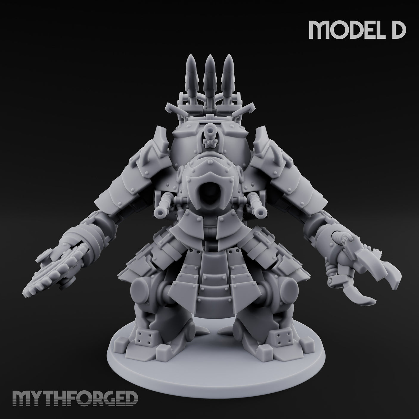 Weird War Claw Stomping Mech Walker D Miniature for Dungeons and Dragons, Pathfinder or other TTRPGs