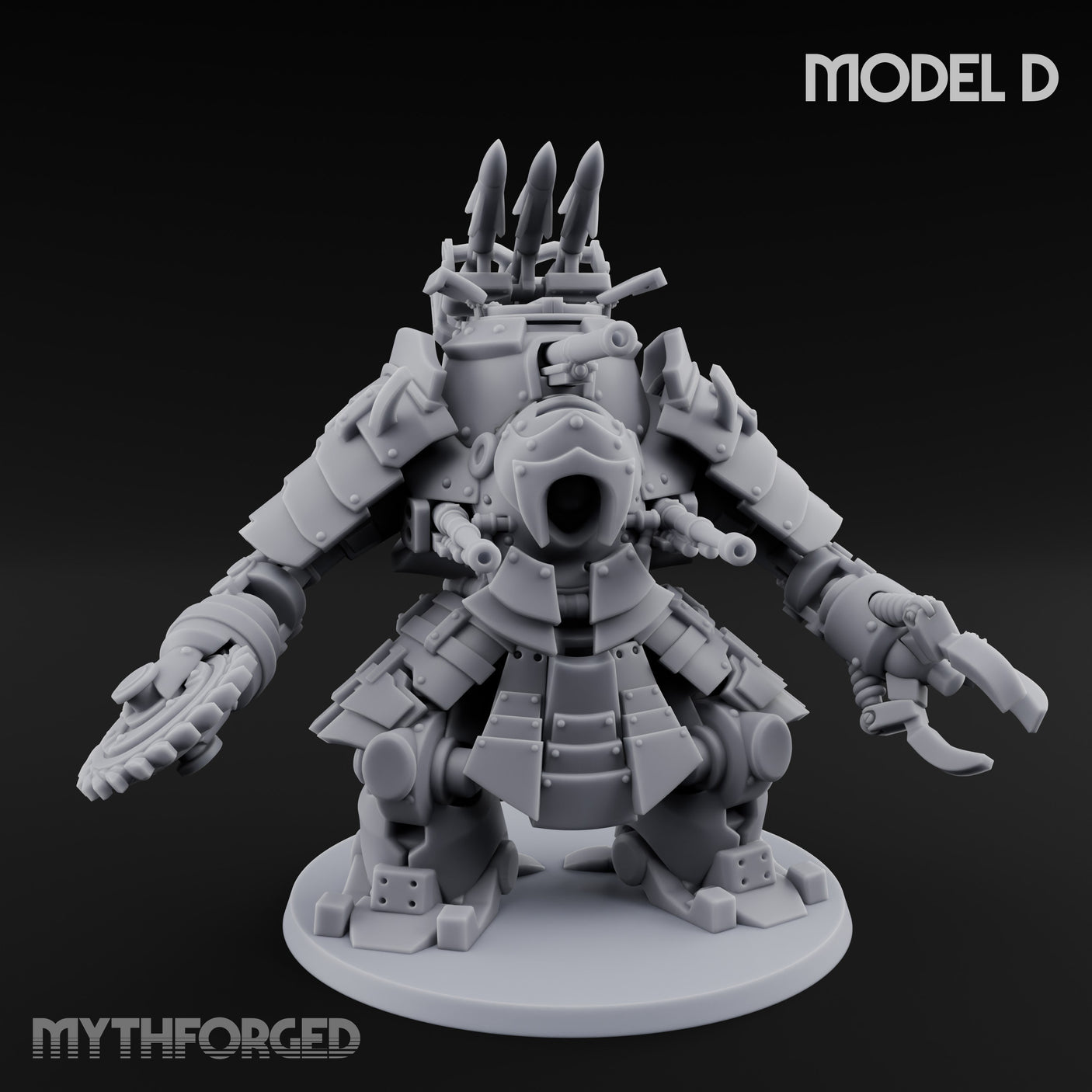 Weird War Claw Stomping Mech Walker D Miniature for Dungeons and Dragons, Pathfinder or other TTRPGs