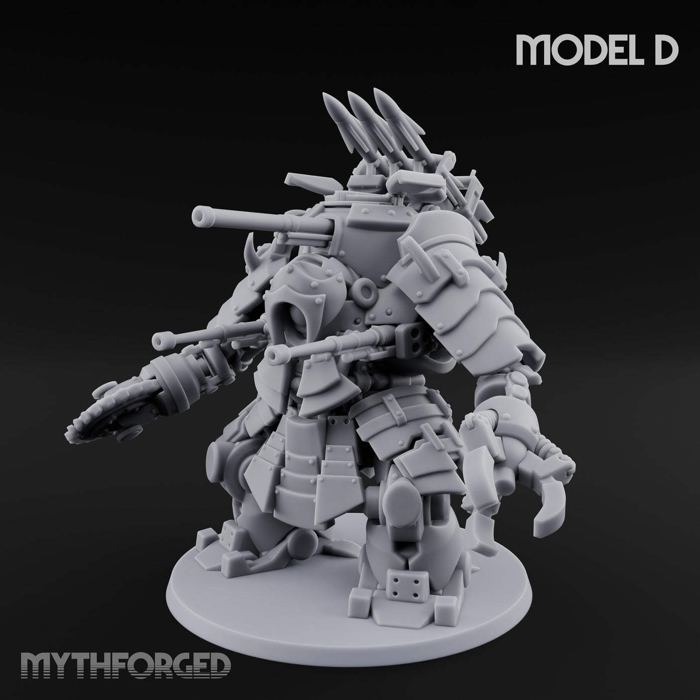 Weird War Claw Stomping Mech Walker D Miniature for Dungeons and Dragons, Pathfinder or other TTRPGs