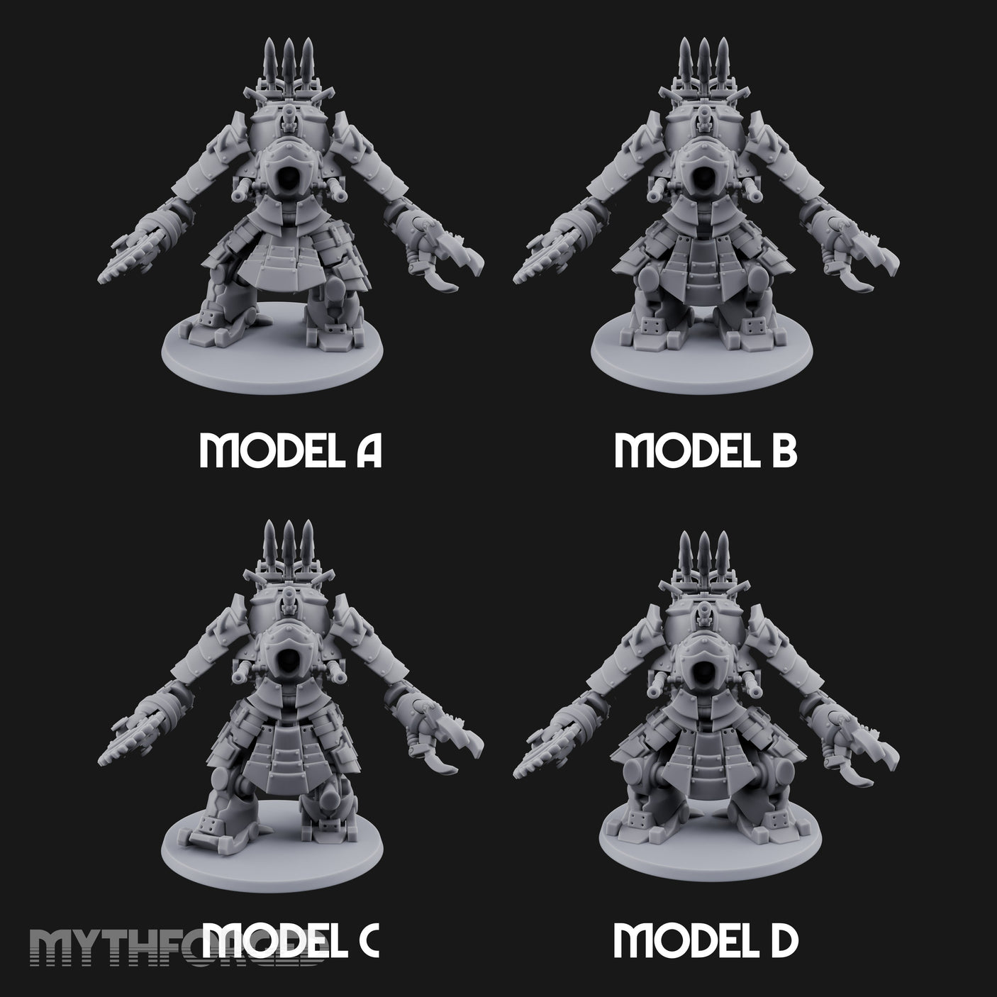 Weird War Claw Stomping Mech Walkers Miniature for Dungeons and Dragons, Pathfinder or other TTRPGs