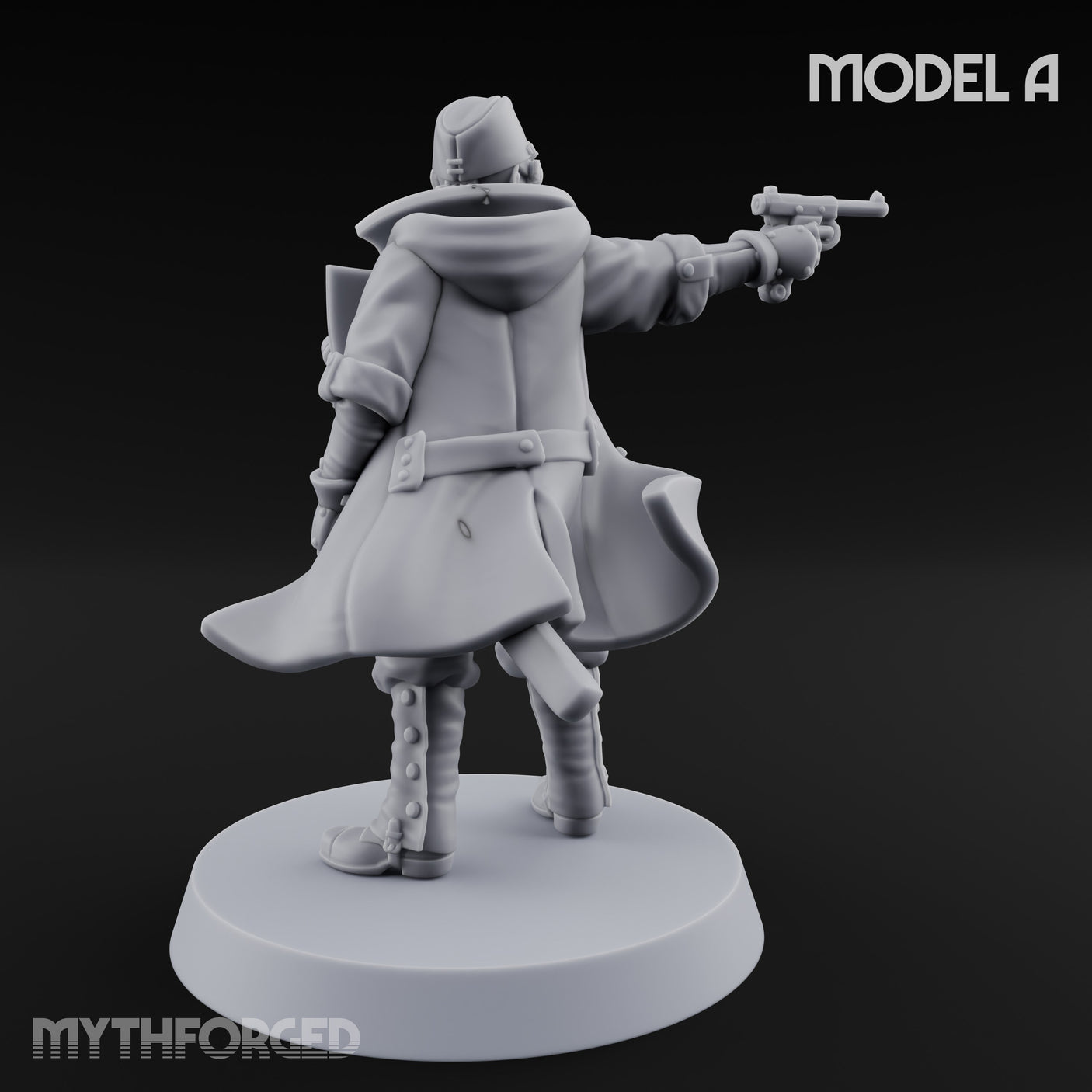 Weird War Gas Masked Gunning Japanese Trooper A Miniature for Dungeons and Dragons, Pathfinder or other TTRPGs