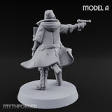 Weird War Gas Masked Gunning Japanese Trooper A Miniature for Dungeons and Dragons, Pathfinder or other TTRPGs
