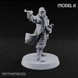 Weird War Gas Masked Gunning Japanese Trooper A Miniature for Dungeons and Dragons, Pathfinder or other TTRPGs