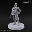 Weird War Gas Masked Gunning Japanese Trooper D Miniature for Dungeons and Dragons, Pathfinder or other TTRPGs