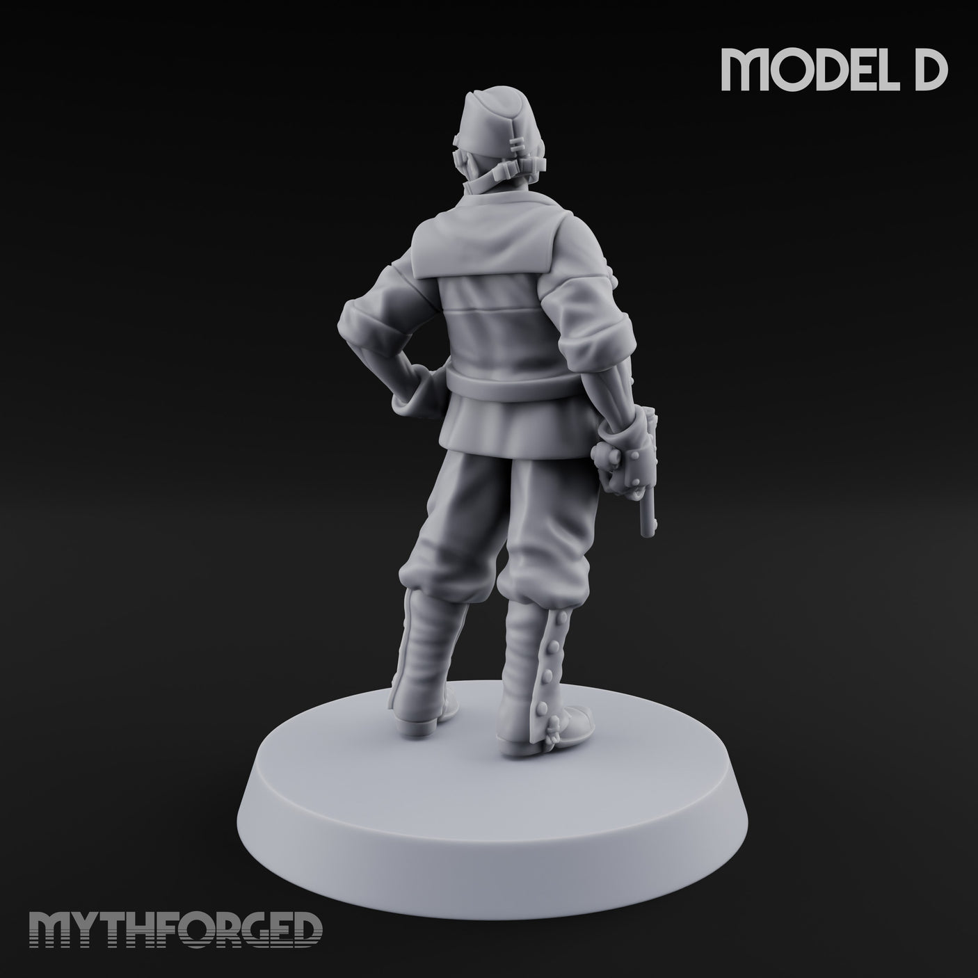 Weird War Gas Masked Gunning Japanese Trooper D Miniature for Dungeons and Dragons, Pathfinder or other TTRPGs