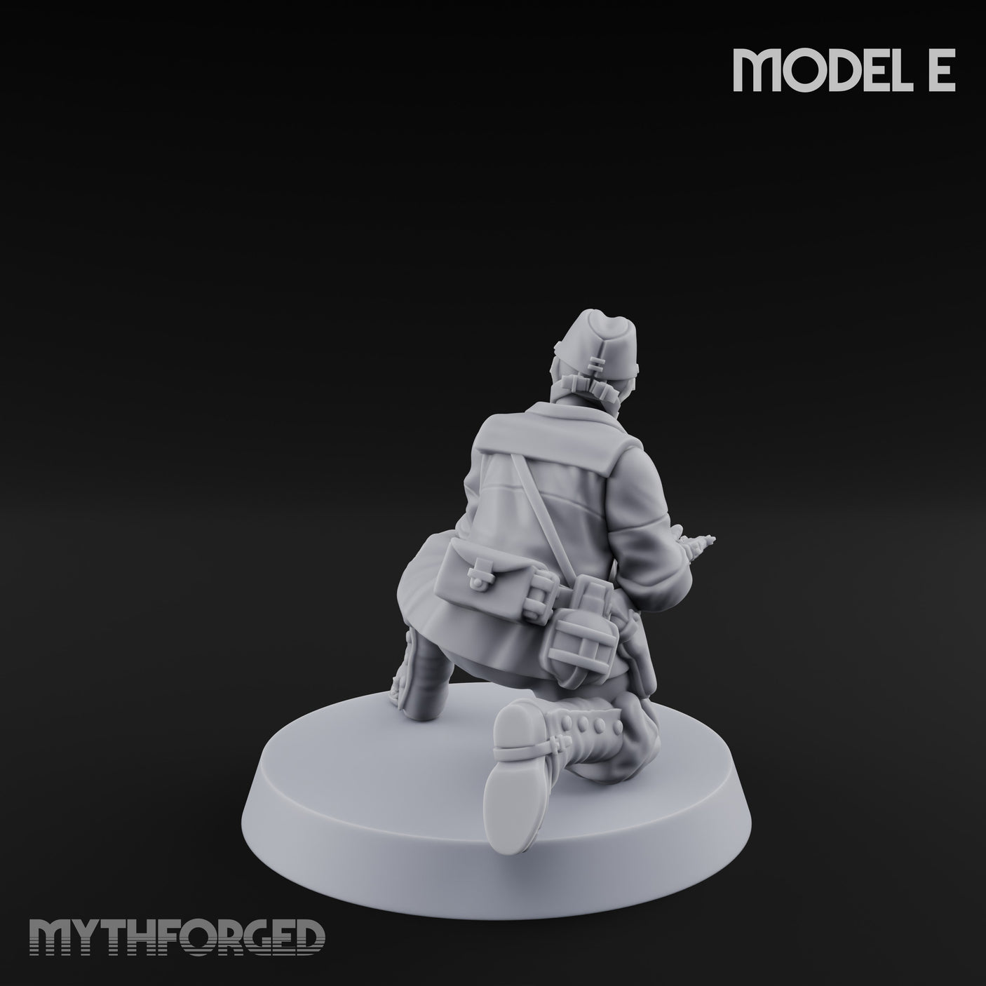 Weird War Gas Masked Gunning Japanese Trooper E Miniature for Dungeons and Dragons, Pathfinder or other TTRPGs