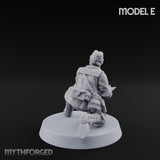 Weird War Gas Masked Gunning Japanese Trooper E Miniature for Dungeons and Dragons, Pathfinder or other TTRPGs