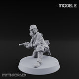 Weird War Gas Masked Gunning Japanese Trooper E Miniature for Dungeons and Dragons, Pathfinder or other TTRPGs