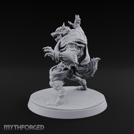 Scarves Torn, Fangs Bared Werewolf Monster A