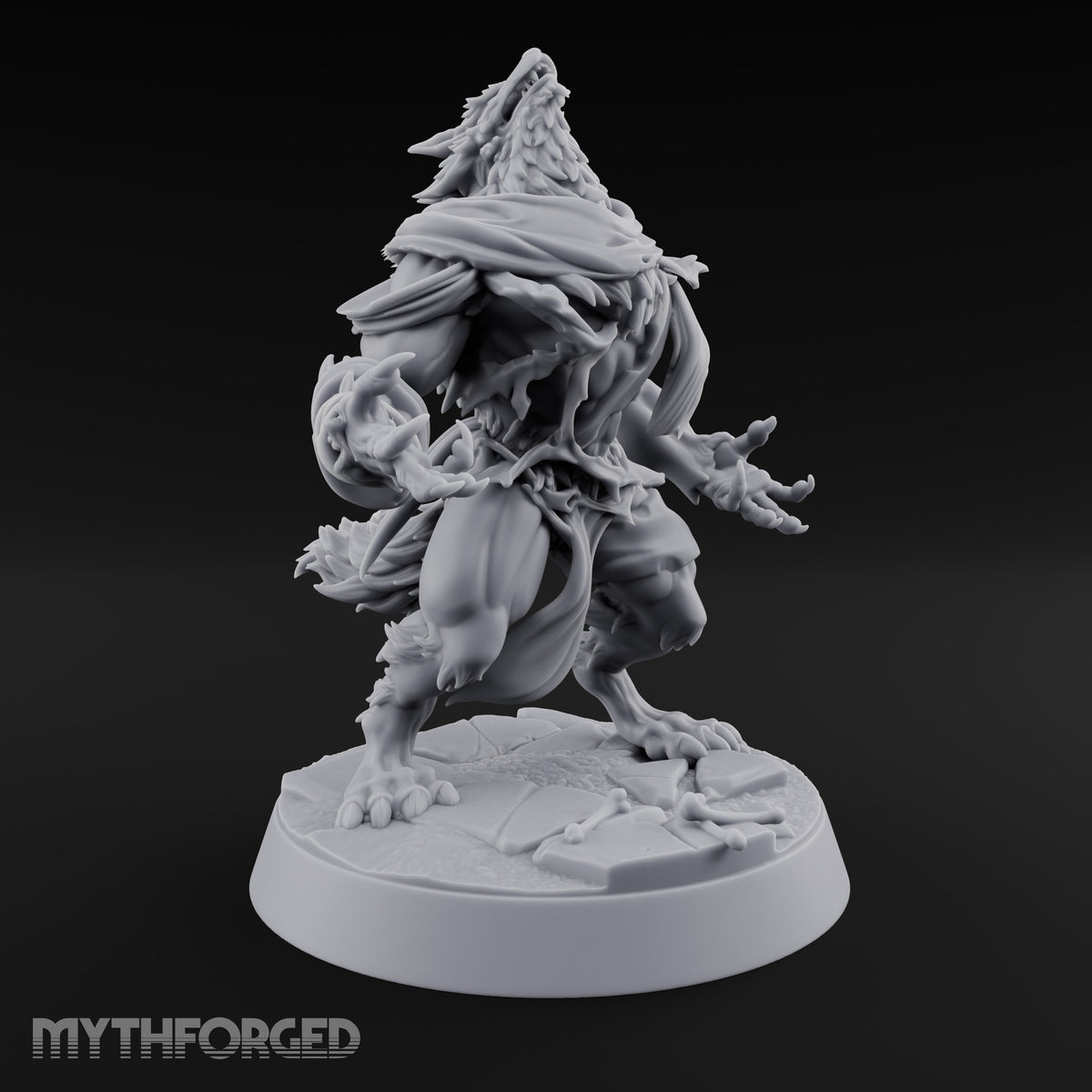 Scarves Torn, Fangs Bared Werewolf Monster B