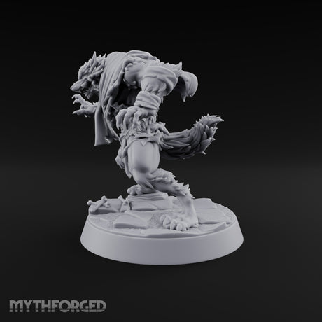 Scarves Torn, Fangs Bared Werewolf Monster C
