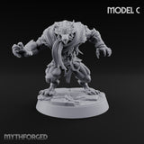 Scarves Torn, Fangs Bared Werewolf Monster C
