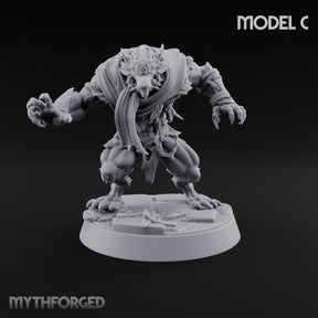 Scarves Torn, Fangs Bared Werewolf Monster C