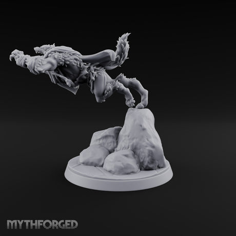 Scarves Torn, Fangs Bared Werewolf Monster D