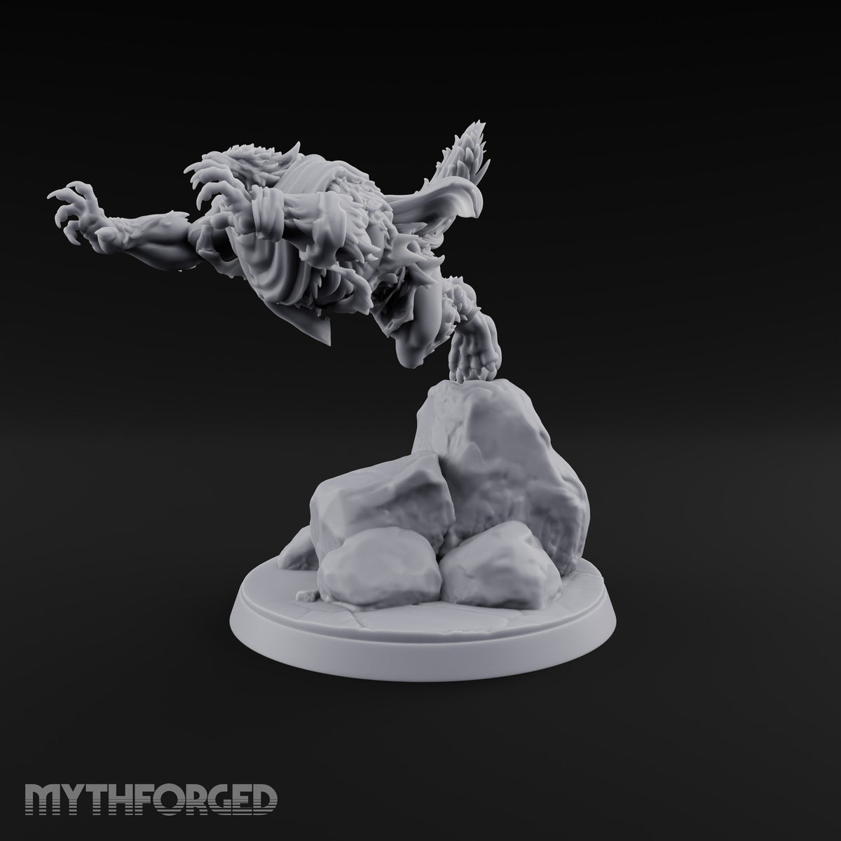 Scarves Torn, Fangs Bared Werewolf Monster D