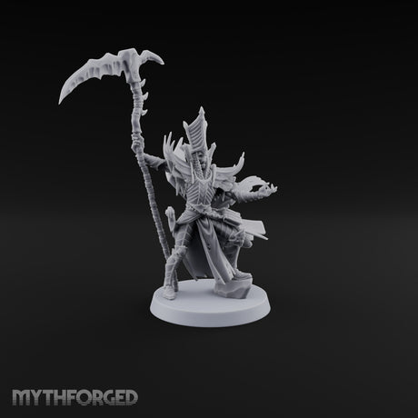 Unfurled and Unforgiving Vampire Lord with Banner and Skull Spirits On Foot — Scythe