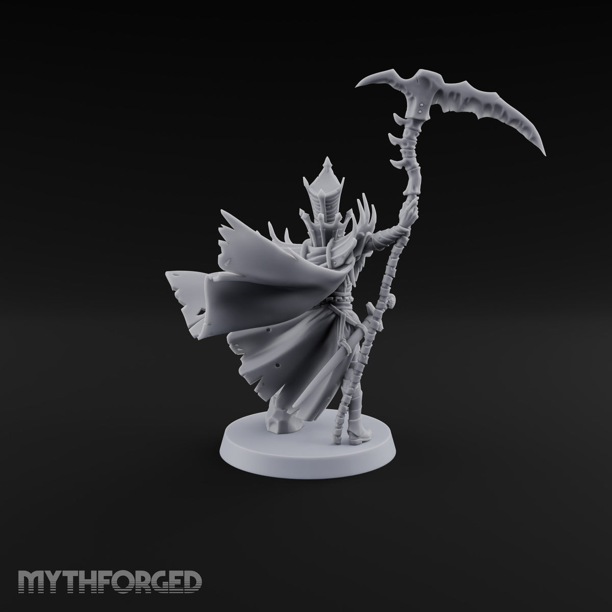 Unfurled and Unforgiving Vampire Lord with Banner and Skull Spirits On Foot — Scythe