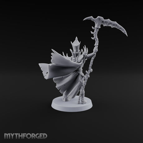 Unfurled and Unforgiving Vampire Lord with Banner and Skull Spirits On Foot — Scythe