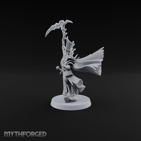 Unfurled and Unforgiving Vampire Lord with Banner and Skull Spirits On Foot — Scythe