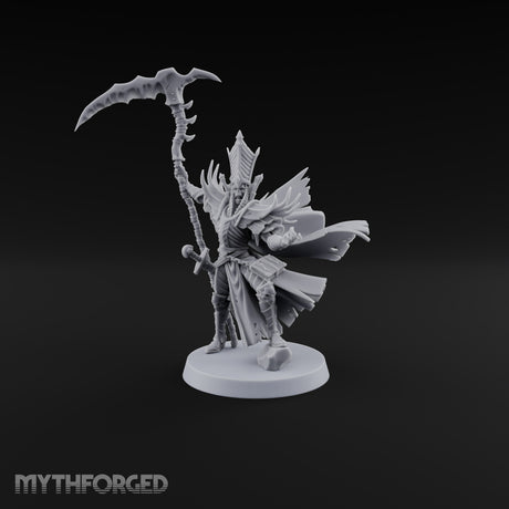 Unfurled and Unforgiving Vampire Lord with Banner and Skull Spirits On Foot — Scythe