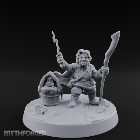 Willowy Halfling Protector Miniature for Dungeons and Dragons, Pathfinder or other TTRPGs