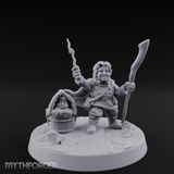 Willowy Halfling Protector Miniature for Dungeons and Dragons, Pathfinder or other TTRPGs