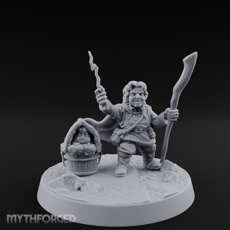 Willowy Halfling Protector Miniature for Dungeons and Dragons, Pathfinder or other TTRPGs