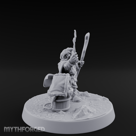 Willowy Halfling Protector Miniature for Dungeons and Dragons, Pathfinder or other TTRPGs