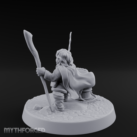 Willowy Halfling Protector Miniature for Dungeons and Dragons, Pathfinder or other TTRPGs