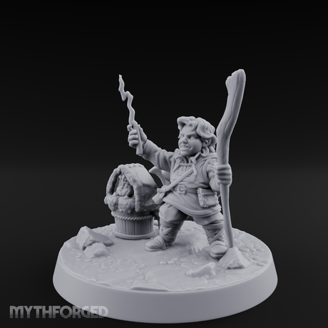 Willowy Halfling Protector Miniature for Dungeons and Dragons, Pathfinder or other TTRPGs
