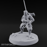 Stance Widened Blade Ready Human Warrior Miniature for Dungeons and Dragons, Pathfinder or other TTRPGs