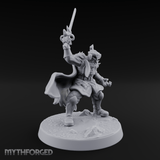 Downward Swinging Sword Fighter Miniature for Dungeons and Dragons, Pathfinder or other TTRPGs