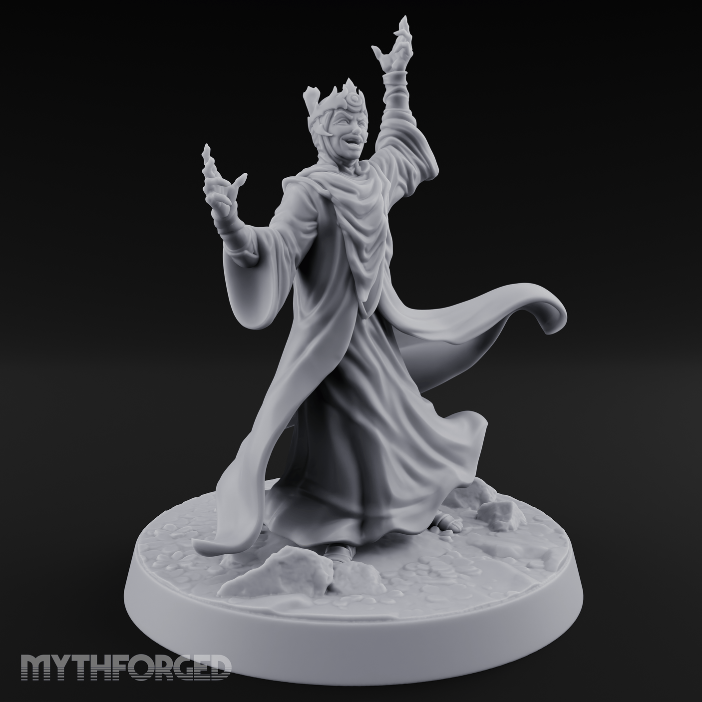 Flourishing With Magic Human Sorcereress Miniature for Dungeons and Dragons, Pathfinder or other TTRPGs