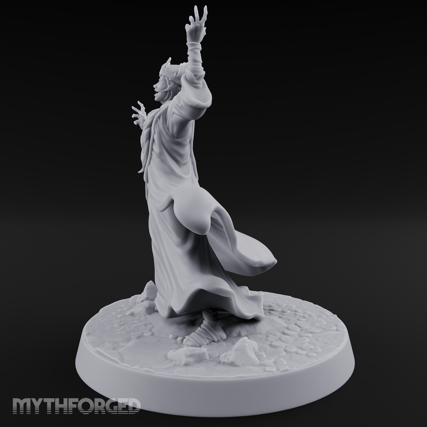 Flourishing With Magic Human Sorcereress Miniature for Dungeons and Dragons, Pathfinder or other TTRPGs