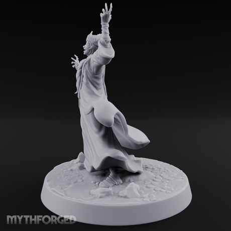 Flourishing With Magic Human Sorcereress Miniature for Dungeons and Dragons, Pathfinder or other TTRPGs